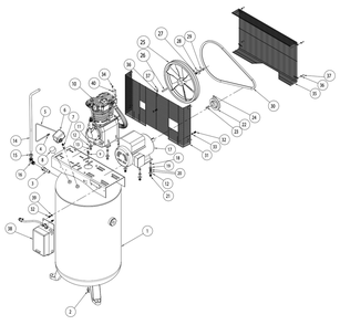 Part Location Diagram of PU016701AJ Chicago Pneumatic 16